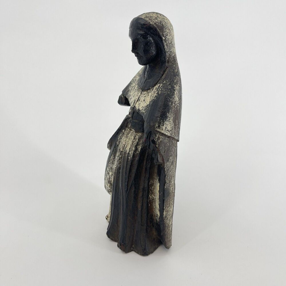 Vintage Nettle Creek Gallery Classics Wood Carved Figurine Woman Saint Religious - Picture 4 of 9